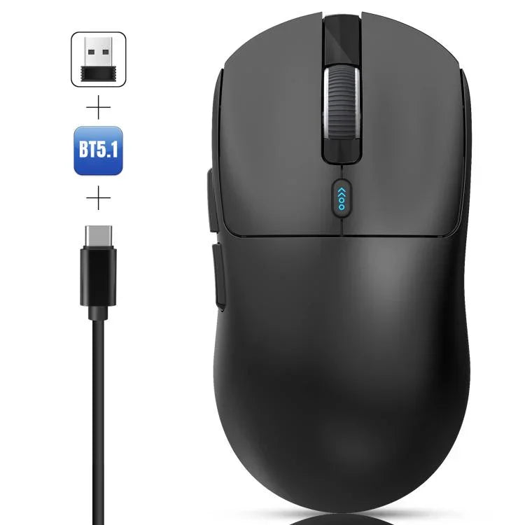 Souris de jeu légère HXSJ T68 3 modes filaire 2.4G BT5.1 sans fil, T68