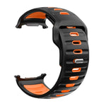 Bracelet de montre en silicone rayé bicolore, pour Samsung Galaxy Watch Ultra 47mm / Ultra 2025