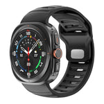 Bracelet de montre en silicone rayé bicolore, pour Samsung Galaxy Watch Ultra 47mm / Ultra 2025