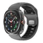 Bracelet de montre en silicone rayé bicolore, pour Samsung Galaxy Watch Ultra 47mm / Ultra 2025