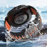 Bracelet de montre en silicone rayé bicolore, pour Samsung Galaxy Watch Ultra 47mm / Ultra 2025