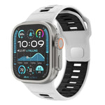 Bracelet de montre en silicone à boucle inversée à motif damier, pour Apple Watch 46 mm / 49 mm / 45 mm / 44 mm