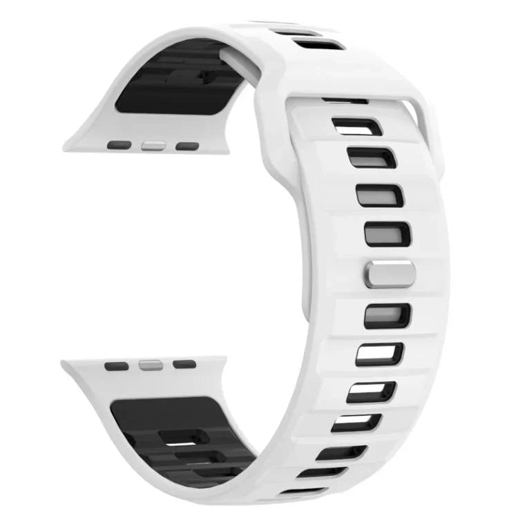 Bracelet de montre en silicone à boucle inversée à motif damier, pour Apple Watch 46 mm / 49 mm / 45 mm / 44 mm