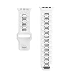 Bracelet de montre en silicone à boucle inversée à motif damier, pour Apple Watch 46 mm / 49 mm / 45 mm / 44 mm