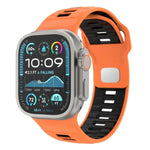 Bracelet de montre en silicone à boucle inversée à motif damier, pour Apple Watch 46 mm / 49 mm / 45 mm / 44 mm