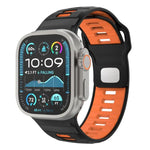 Bracelet de montre en silicone à boucle inversée à motif damier, pour Apple Watch 46 mm / 49 mm / 45 mm / 44 mm
