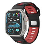 Bracelet de montre en silicone à boucle inversée à motif damier, pour Apple Watch 46 mm / 49 mm / 45 mm / 44 mm