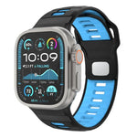 Bracelet de montre en silicone à boucle inversée à motif damier, pour Apple Watch 46 mm / 49 mm / 45 mm / 44 mm