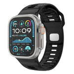 Bracelet de montre en silicone à boucle inversée à motif damier, pour Apple Watch 46 mm / 49 mm / 45 mm / 44 mm