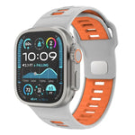 Bracelet de montre en silicone à boucle inversée à motif damier, pour Apple Watch 46 mm / 49 mm / 45 mm / 44 mm