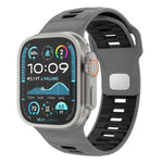 Bracelet de montre en silicone à boucle inversée à motif damier, pour Apple Watch 46 mm / 49 mm / 45 mm / 44 mm