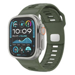 Bracelet de montre en silicone à boucle inversée à motif damier, pour Apple Watch 46 mm / 49 mm / 45 mm / 44 mm