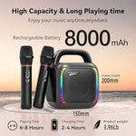 Enceinte Bluetooth portable RGB éblouissante MS6K karaoké extérieur caisson de basses, sans micro, double micro