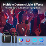 Enceinte Bluetooth portable RGB éblouissante MS6K karaoké extérieur caisson de basses, sans micro, double micro