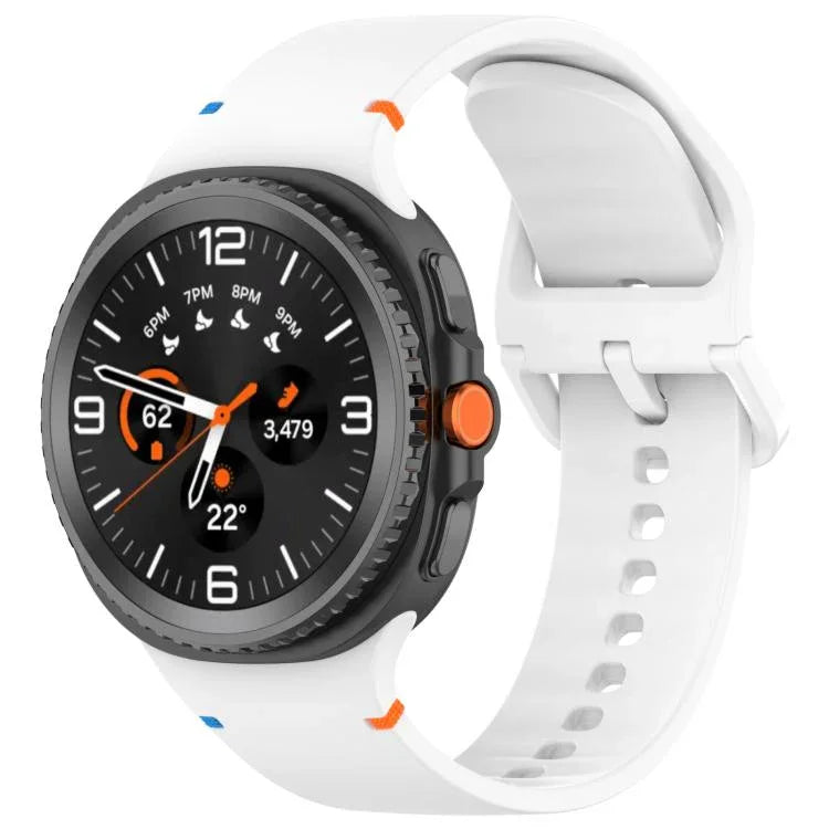 Bracelet de montre en silicone uni cousu xDfind pour Samsung Galaxy Watch8 Classic 46 mm / Watch8 44 mm / 40 mm, 20 mm, 22 mm