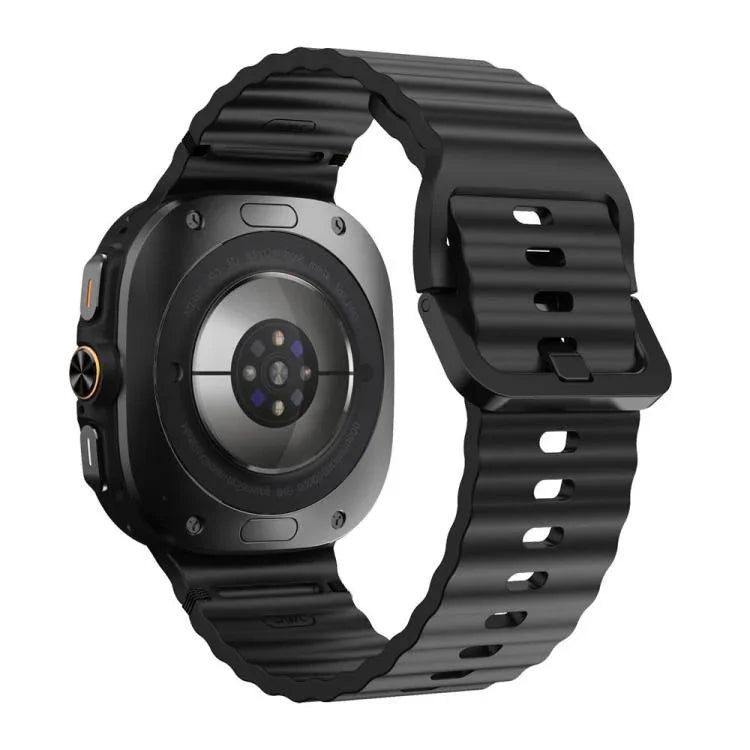 Bracelet de montre en silicone cousu à grain ondulé xDfind pour Samsung Galaxy Watch8 Classic 46 mm / Watch8 44 mm / 40 mm, taille L