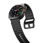 Bracelet de montre en silicone cousu à grain ondulé xDfind pour Samsung Galaxy Watch8 Classic 46 mm / Watch8 44 mm / 40 mm, taille L
