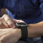 Bracelet de montre en silicone cousu à grain ondulé xDfind pour Samsung Galaxy Watch8 Classic 46 mm / Watch8 44 mm / 40 mm, taille L