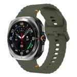 Bracelet de montre en silicone cousu à grain ondulé xDfind pour Samsung Galaxy Watch8 Classic 46 mm / Watch8 44 mm / 40 mm, taille L