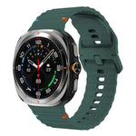 Bracelet de montre en silicone cousu à grain ondulé xDfind pour Samsung Galaxy Watch8 Classic 46 mm / Watch8 44 mm / 40 mm, taille L