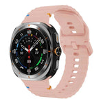 Bracelet de montre en silicone cousu à grain ondulé xDfind pour Samsung Galaxy Watch8 Classic 46 mm / Watch8 44 mm / 40 mm, taille L