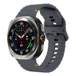 Bracelet de montre en silicone cousu à grain ondulé xDfind pour Samsung Galaxy Watch8 Classic 46 mm / Watch8 44 mm / 40 mm, taille L
