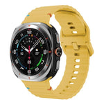Bracelet de montre en silicone cousu à grain ondulé xDfind pour Samsung Galaxy Watch8 Classic 46 mm / Watch8 44 mm / 40 mm, taille L