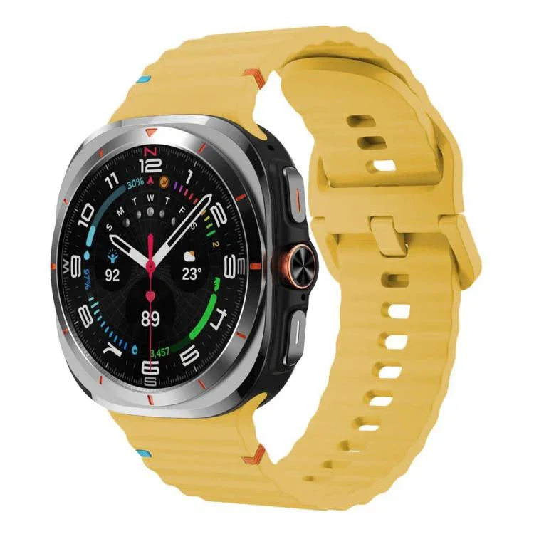 Bracelet de montre en silicone cousu à grain ondulé xDfind pour Samsung Galaxy Watch8 Classic 46 mm / Watch8 44 mm / 40 mm, taille L