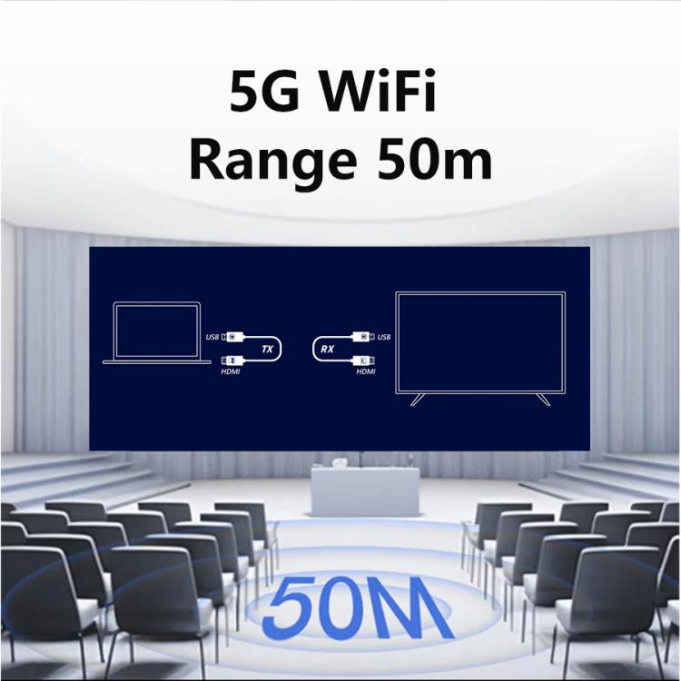 Câble de diffusion d'écran sans fil HDMI Measy AM18051 émetteur-récepteur, AM18051