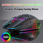 Souris trouée HXSJ T500 2.4G rétroéclairée rechargeable sans fil