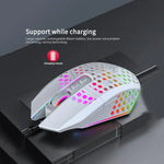 Souris trouée HXSJ T500 2.4G rétroéclairée rechargeable sans fil