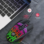 Souris trouée HXSJ T500 2.4G rétroéclairée rechargeable sans fil