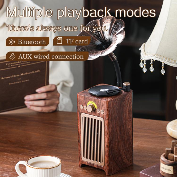 Enceinte Bluetooth rétro H3 Morning Glory sans fil, H3
