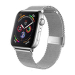 Bracelet de montre en métal à boucle milanaise xDfind, compatible avec Apple Watch 42/44/45/46/49 mm et Apple Watch 38/40/41/S10 42 mm.