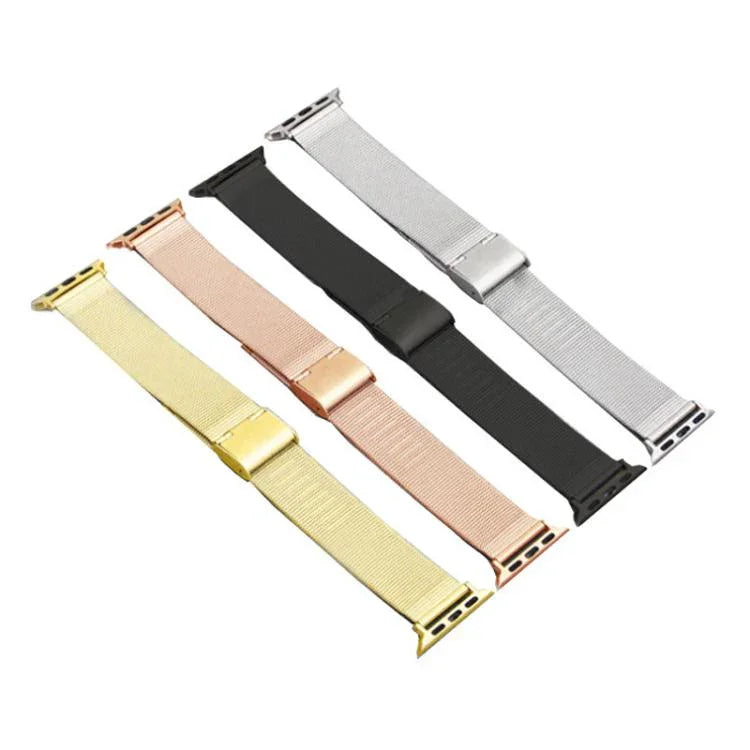 Bracelet de montre en métal à boucle milanaise xDfind, compatible avec Apple Watch 42/44/45/46/49 mm et Apple Watch 38/40/41/S10 42 mm.