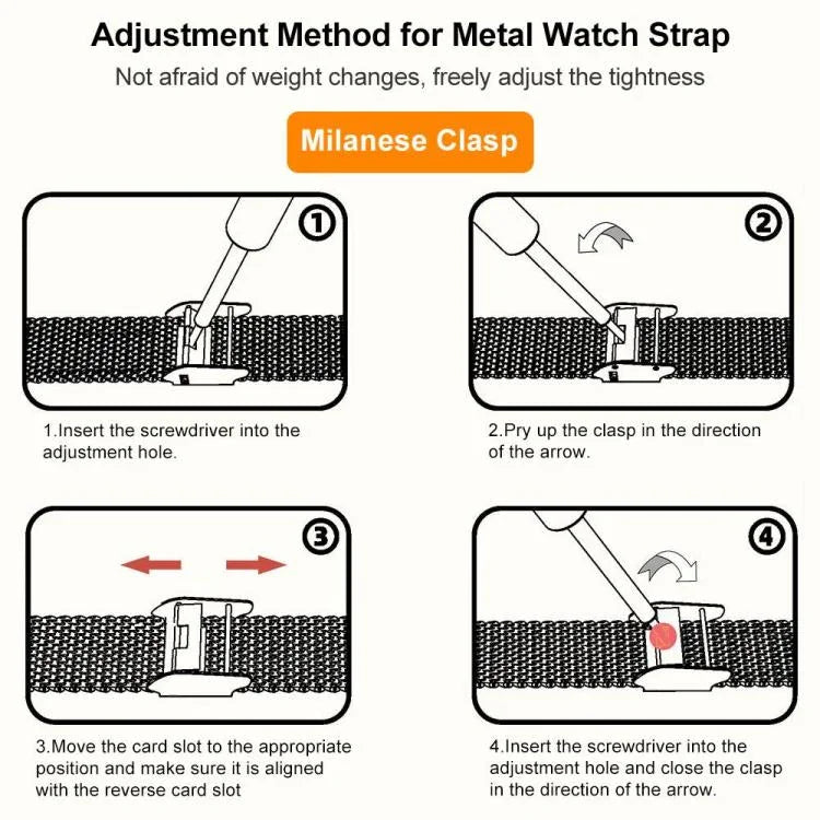 Bracelet de montre en métal à boucle milanaise xDfind, compatible avec Apple Watch 42/44/45/46/49 mm et Apple Watch 38/40/41/S10 42 mm.