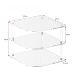 YX165 Étagère d'angle 3 niveaux pour assiettes et bols en acrylique, YX165
