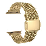 Bracelet de montre magnétique en maille d'acier inoxydable, compatible avec Apple Watch 46 mm / 49 mm / 45 mm / 44 mm et Apple Watch 42 mm / 41 mm / 40 mm / 38 mm.