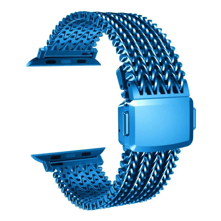 Bracelet de montre magnétique en maille d'acier inoxydable, compatible avec Apple Watch 46 mm / 49 mm / 45 mm / 44 mm et Apple Watch 42 mm / 41 mm / 40 mm / 38 mm.