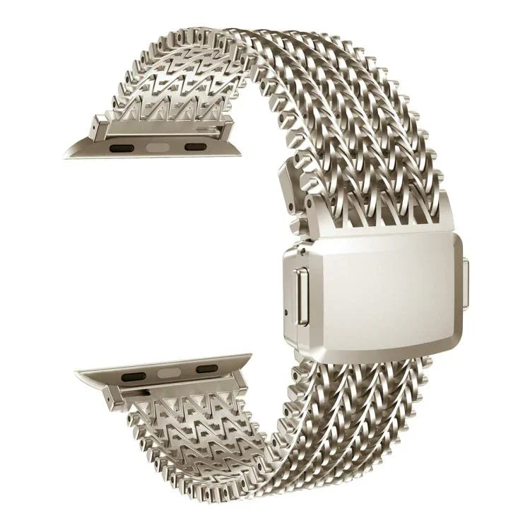 Bracelet de montre magnétique en maille d'acier inoxydable, compatible avec Apple Watch 46 mm / 49 mm / 45 mm / 44 mm et Apple Watch 42 mm / 41 mm / 40 mm / 38 mm.