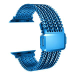 Bracelet de montre magnétique en maille d'acier inoxydable, compatible avec Apple Watch 46 mm / 49 mm / 45 mm / 44 mm et Apple Watch 42 mm / 41 mm / 40 mm / 38 mm.