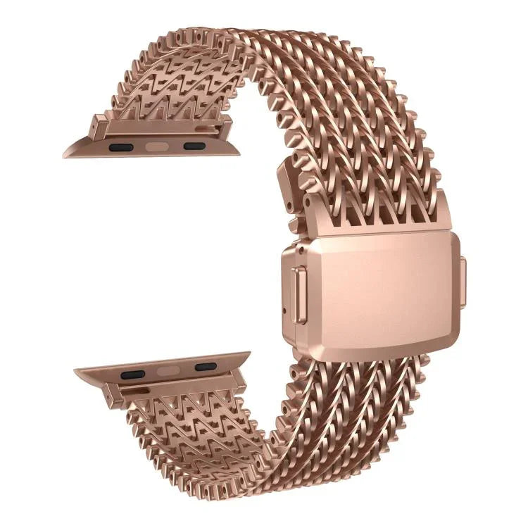 Bracelet de montre magnétique en maille d'acier inoxydable, compatible avec Apple Watch 46 mm / 49 mm / 45 mm / 44 mm et Apple Watch 42 mm / 41 mm / 40 mm / 38 mm.