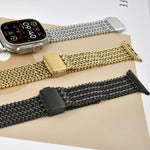Bracelet de montre magnétique en maille d'acier inoxydable, compatible avec Apple Watch 46 mm / 49 mm / 45 mm / 44 mm et Apple Watch 42 mm / 41 mm / 40 mm / 38 mm.