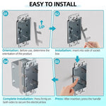 10pcs/Pack Support de boîte d'interrupteur Boîte électrique Pince F Réparateur de prise de courant lâche