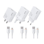 WK WP-U76 Kinkong 12W USB Charger Set, UK Plug, US Plug, EU Plug