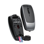 Souris sans fil mini HXSJ M109, clic droit 3D, lecteur de carte TF, boutons silencieux 4D