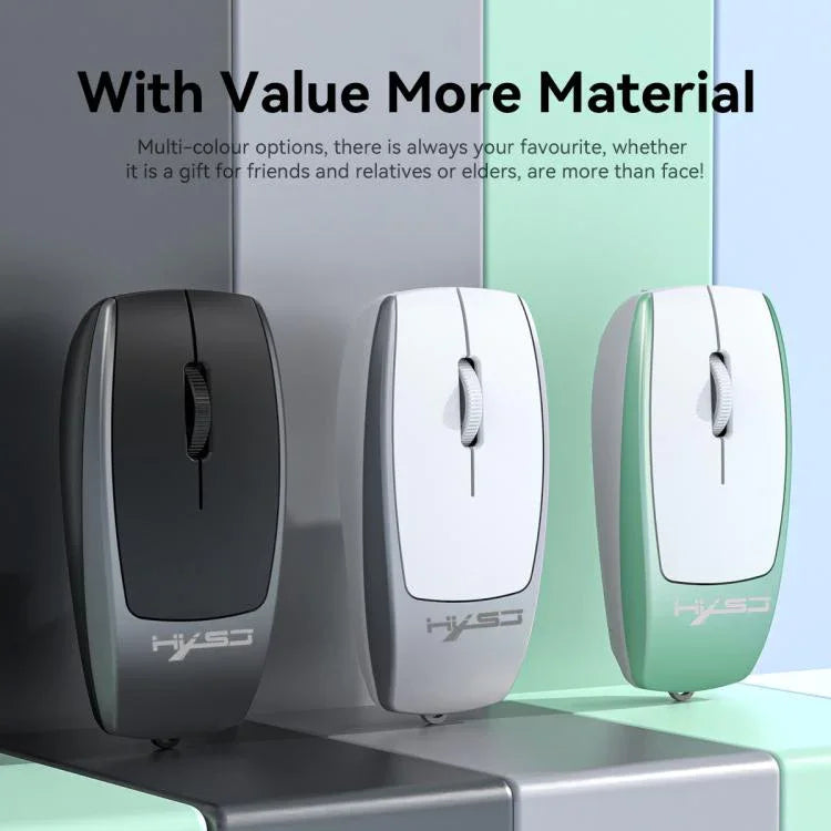 Souris sans fil mini HXSJ M109, clic droit 3D, lecteur de carte TF, boutons silencieux 4D