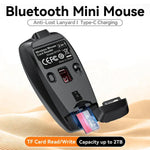 Souris sans fil mini HXSJ M109, clic droit 3D, lecteur de carte TF, boutons silencieux 4D