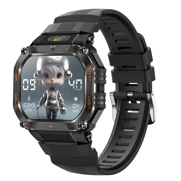 Montre connectée HT34 avec écran IPS de 1,75 pouce, étanche à 3 ATM, pour les sports de plein air et Bluetooth