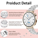 xDfind Diamond Jewelry Steel Watch Band, 22mm For Amazfit GTR 4/3/3 Pro/Bip6/Bip5, 20mm For Amazfit Bip U / Lite / Bip 3 Pro, 20mm For Amazfit GTS4 mini/GTS3/2/2E/GT2 mini, 18mm For Huawei GT5/GT4 41mm / OPPO Watch X2 Mini, 14mm For Garmin Lily 2      ...